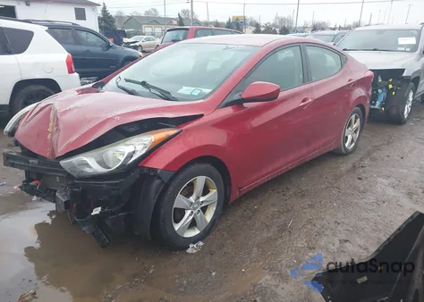 2013 Hyundai Elantra Gls из США, поврежденный, VIN 5NPDH4AE8DH450922